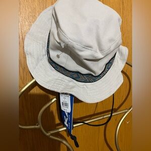Kavu Beige Bucket Hat with Patterned Band